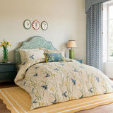 Kingfisher & Iris  Super King Duvet Cover Set Azure & Linen