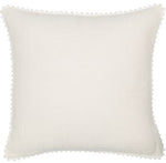 Linen Pom Pom Ivory Cushion 45x45cm