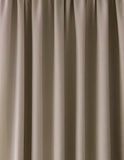 Stephanie Natural Blackout Lined Header Tape Curtains (64"x54")