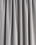 Stephanie Steel Blackout Lined Header Tape Curtains (64"x72")
