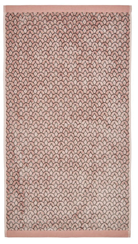 Wave Geo Towels Hand Soft Pink