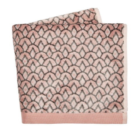Wave Geo Towels Bath Soft Pink