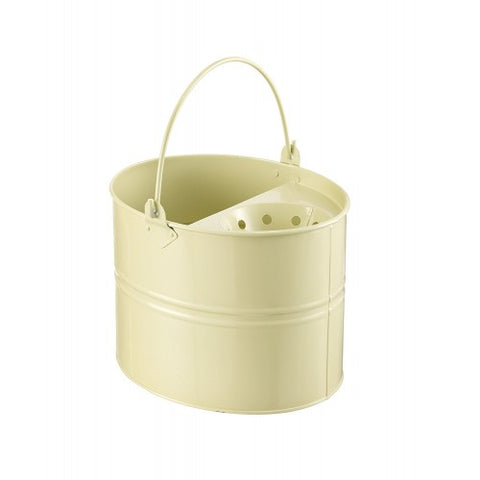 Cream Metal Mop Bucket