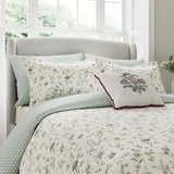 Flora Super King Duvet Cover Set Duck Egg