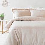 Waffle Single Duvet Set Blush