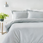 Waffle Double Duvet Set Silver