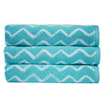 Zig Zag Hand Towel Aqua