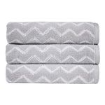 Zig Zag Hand Towel Silver