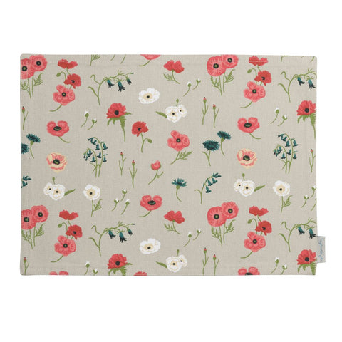 Poppy Meadow Fabric Placemats, 2 Pack