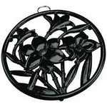 Apollo Black Flowers Trivet 9279