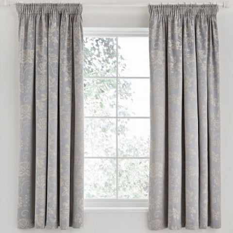 HS Asteria Silver Curtains, 66" X 72", Tape Top