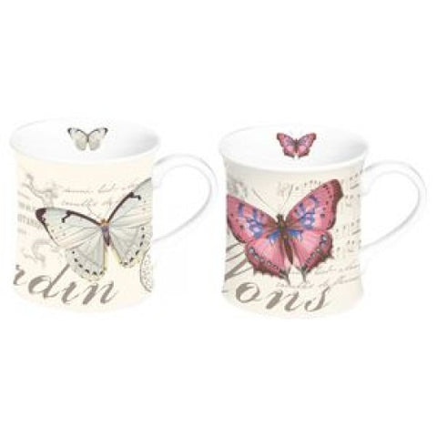 Stow Green Butterfly Set of 2 Mugs