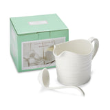 Sauce Jug & Mini Ladle White