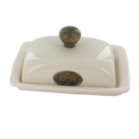 Country Kitchen Cream Butter Dish