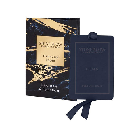Luna Leather & Saffron Perfume Card