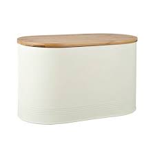 Denby Cream Bread Bin with Bamboo Lid