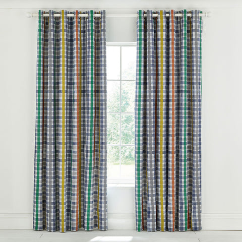 HS Menton Lined Curtains 66X72 (168X183Cm) Nautical