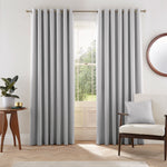 HS Eden Silver Eyelet Lined Curtains 90x72