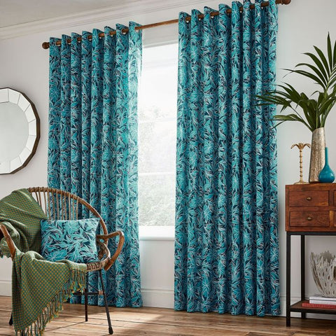 HS Oasis Oceanic Lined Curtains 66x90"