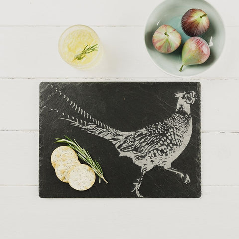 Etched Pheasant Rectangular Cheeseboard