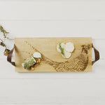 Etched Pheasant Oak Serving Tray