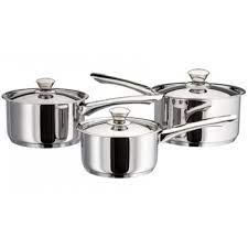 Judge Platina 3 Piece Saucepan Set