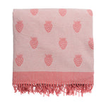 Strawberries Knitted Picnic Blanket