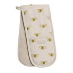 Bees Linen Double Oven Glove