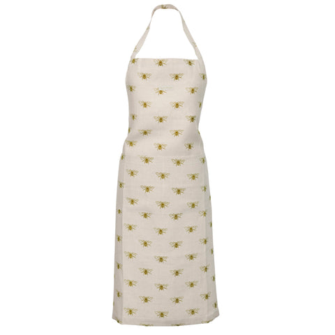 Bees Linen Adult Apron