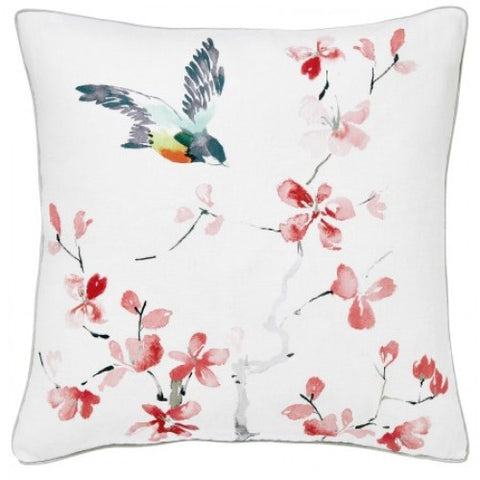 Sanderson Magnolia and Blossom Printed Cushion