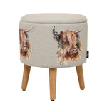 Highland Cow Footstool