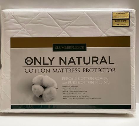 It's Only Natural Super King Cotton Mattress Protector