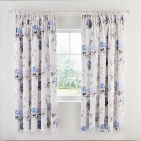 Sanderson Rhodera Lined Curtains Amethyst/Charcoal
